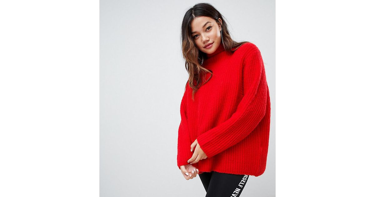 bershka red jumper