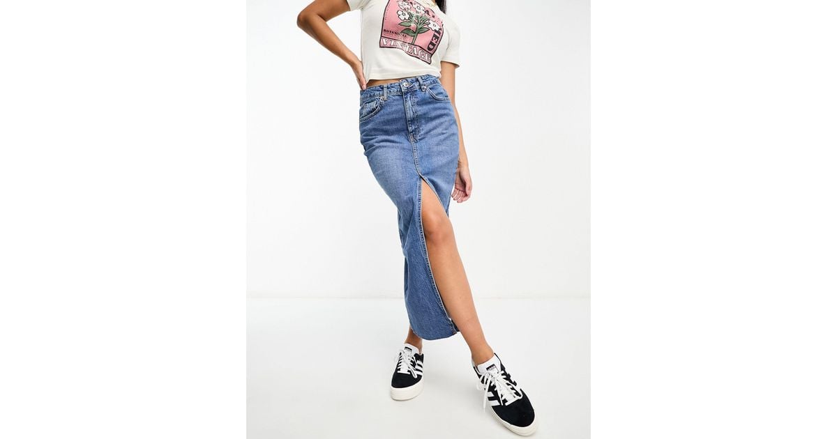 Jupe Courte Jupe Jeans Mi Longue Jupe Mi-longue En Jean Avec