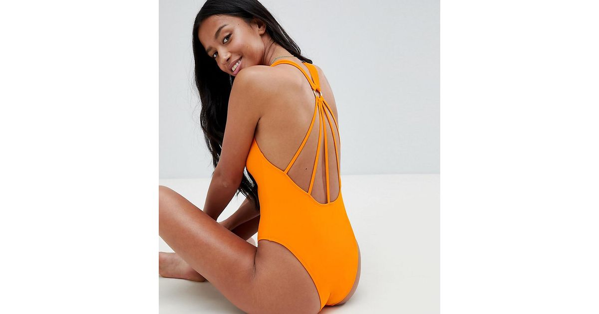 asos orange swimsuit