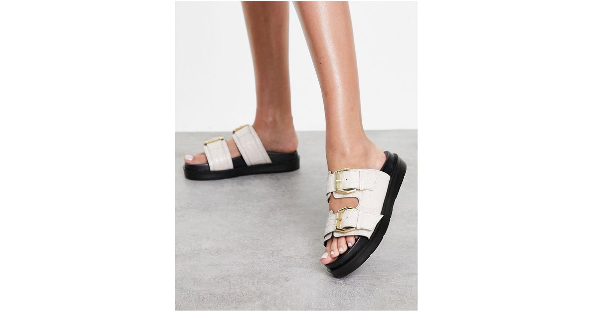 Sandalias color crudo sin cierres Schuh de Cuero de color Blanco | Lyst