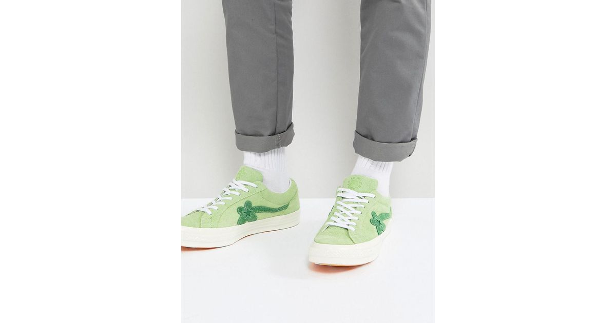 Converse X Tyler The Creator Golf Le Fleur One Star Suede Trainers In Green  1603267c | Lyst