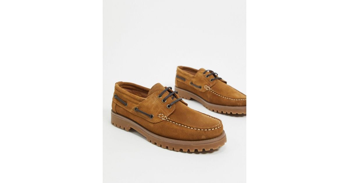 River Island Chunky Boat Shoes in Brown for Men Lyst UK