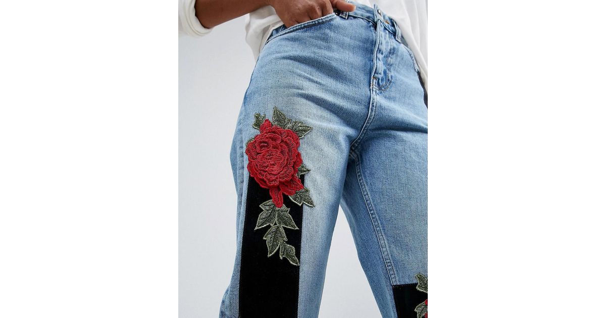 asos embroidered jeans