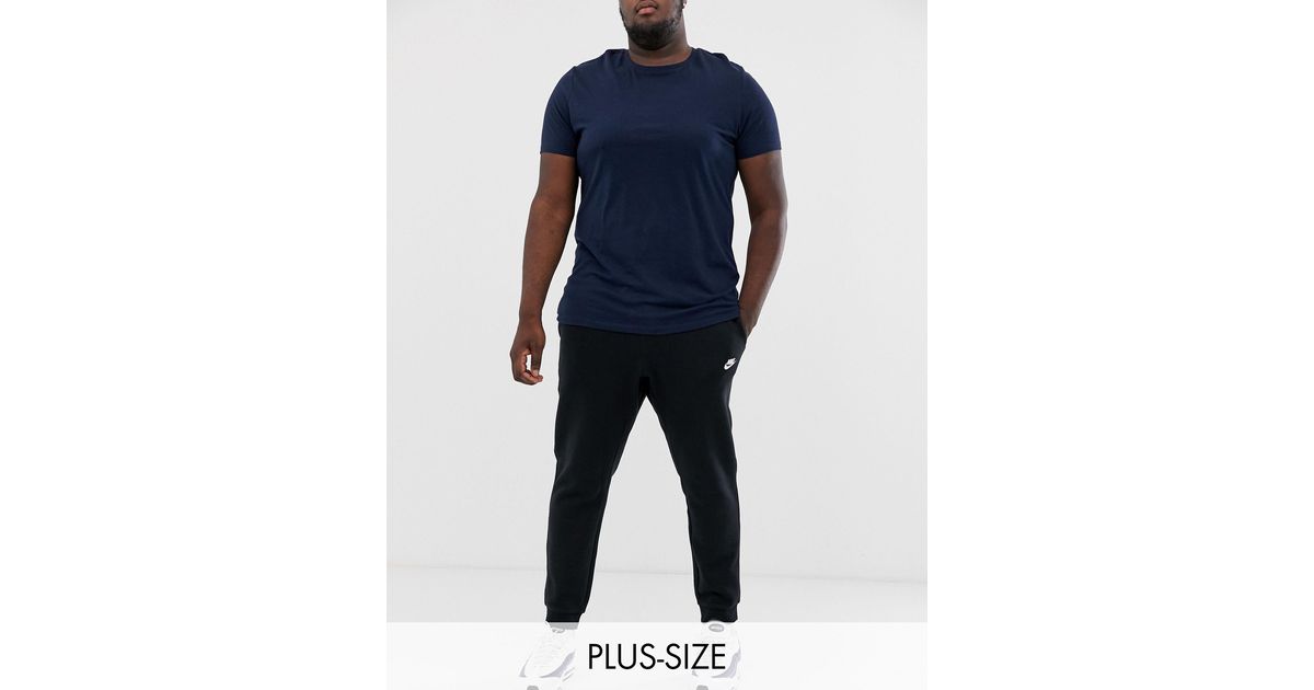 Nike Big And Tall Fleece Jogger Pants in Black for Men | Lyst Australia