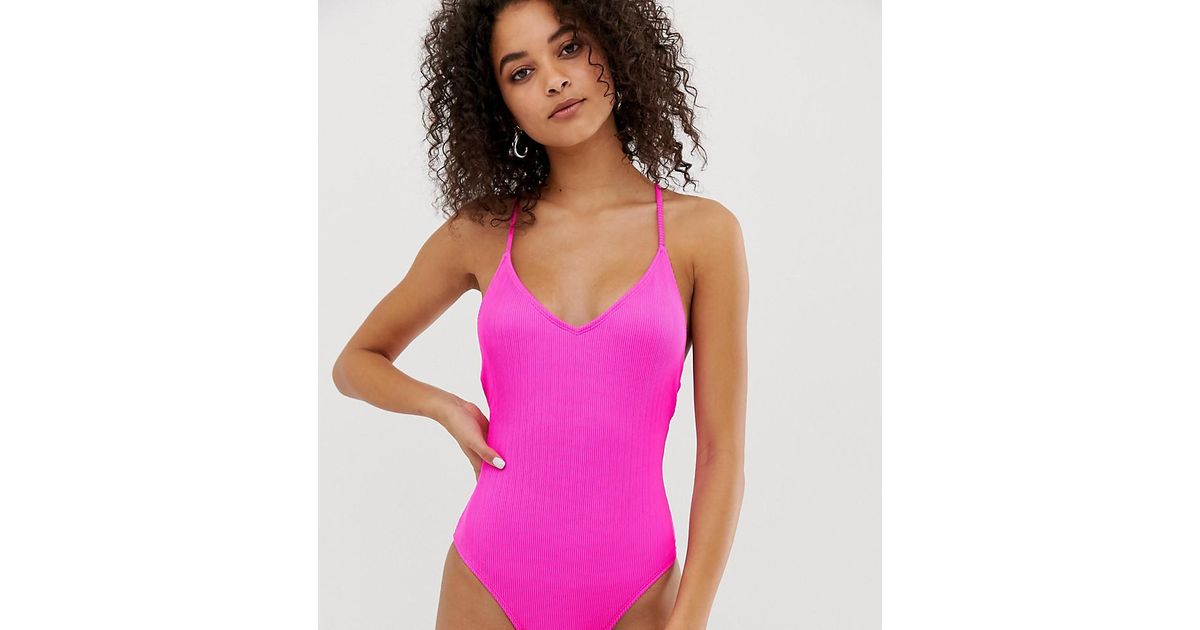 bright pink swimwear