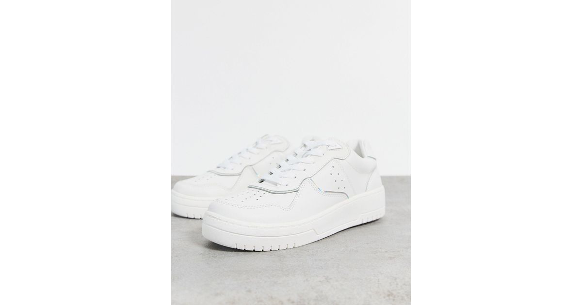 Zapatillas con ribete en blanco Stradivarius de color Blanco Lyst