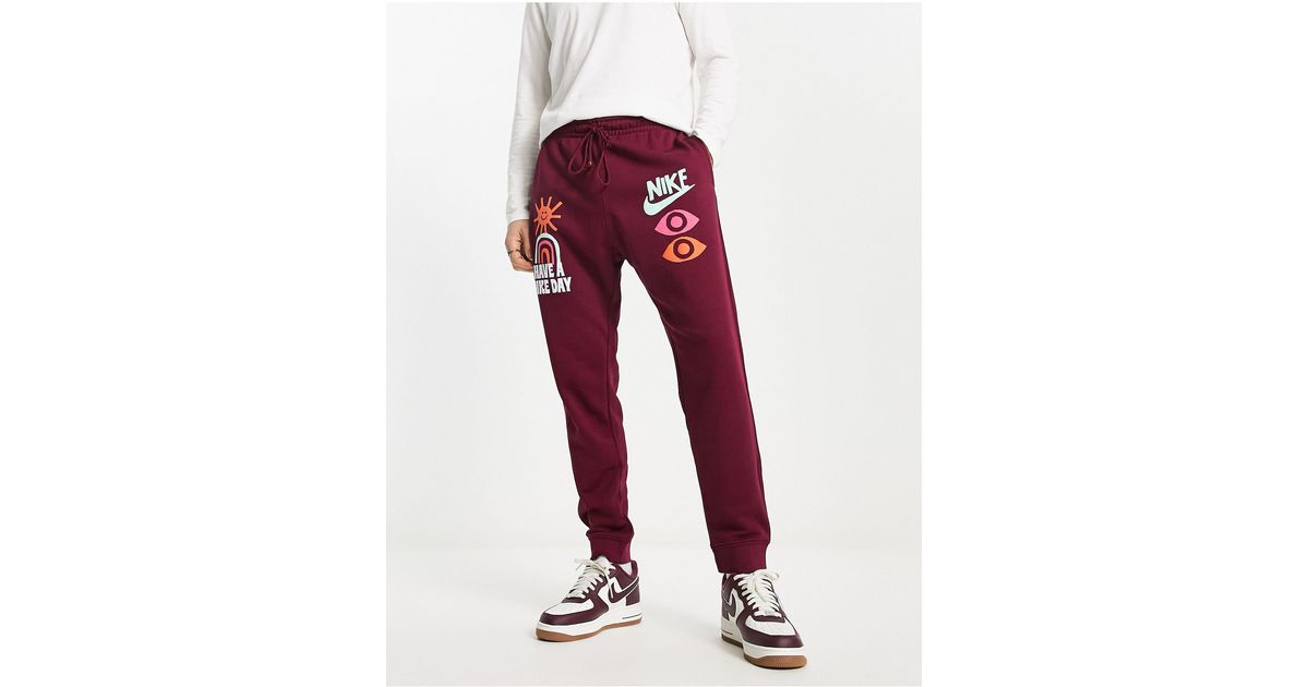 university red nike sweatpants
