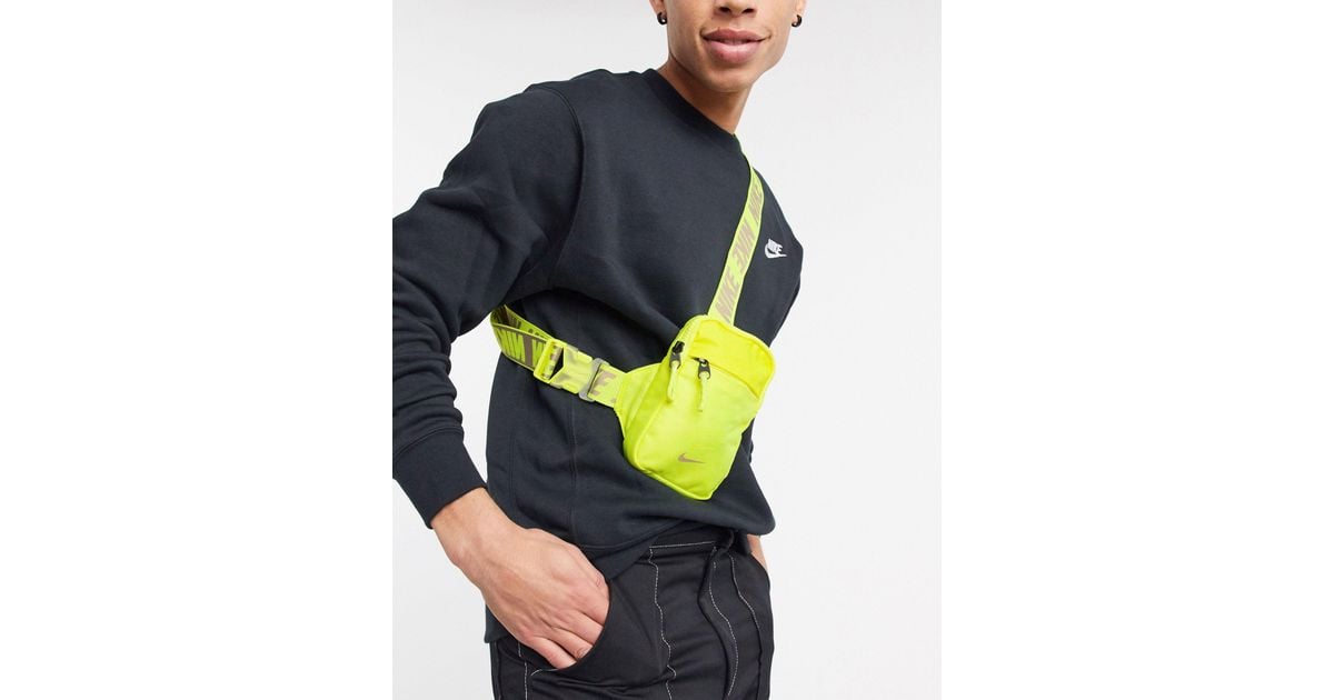 Nike Advance crossbody bag in neon green