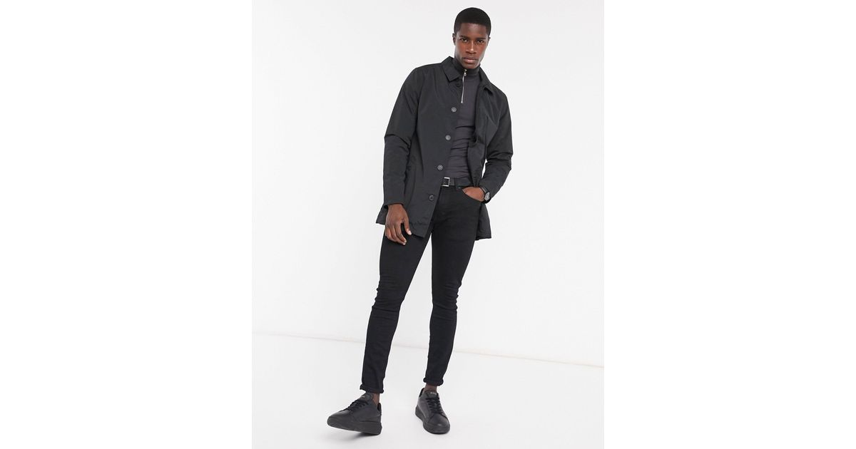 French Connection Lined Mac Jacket in Black for Men | Lyst Canada