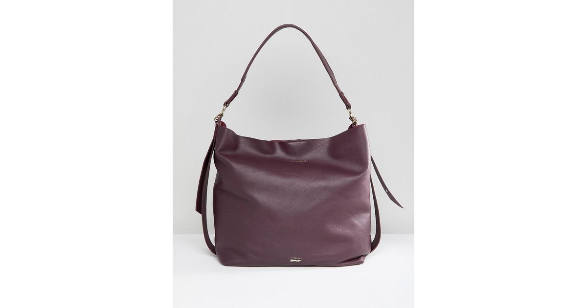 Lyst Paul Costelloe Real Leather Slouchy Shoulder Bag In Red
