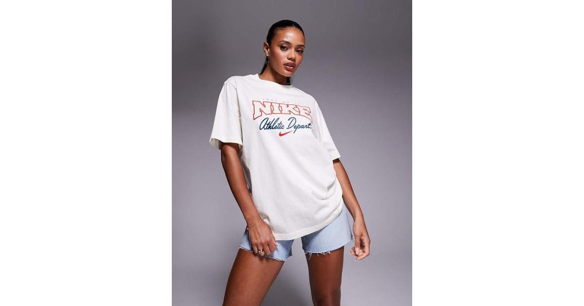 Nike Athletic Department Graphic T-shirt in White Lyst UK