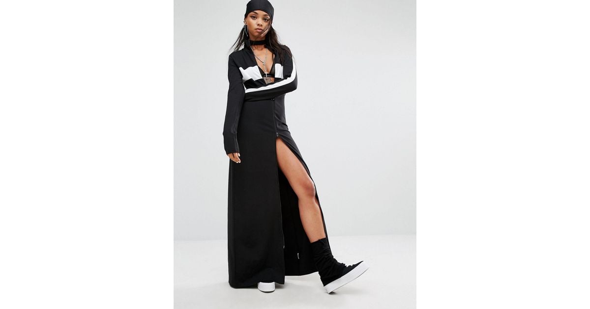 PUMA Fenty X By Rihanna High Neck Maxi Dress in Black | Lyst