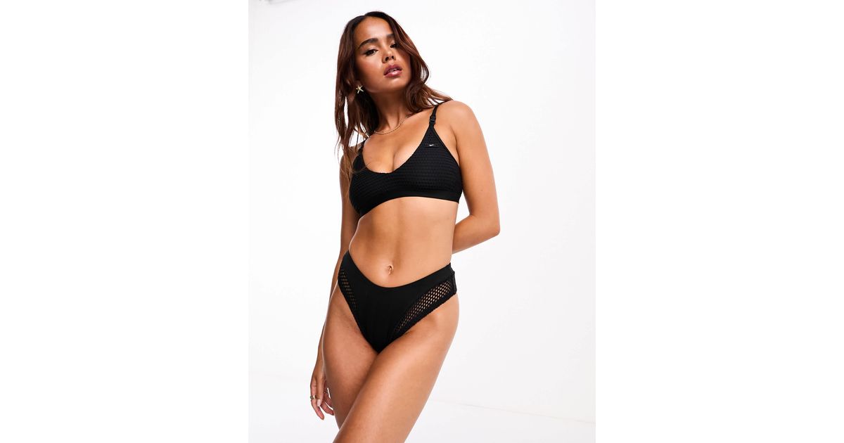 Nike Wild Mesh Bikini Top in Black Lyst Australia
