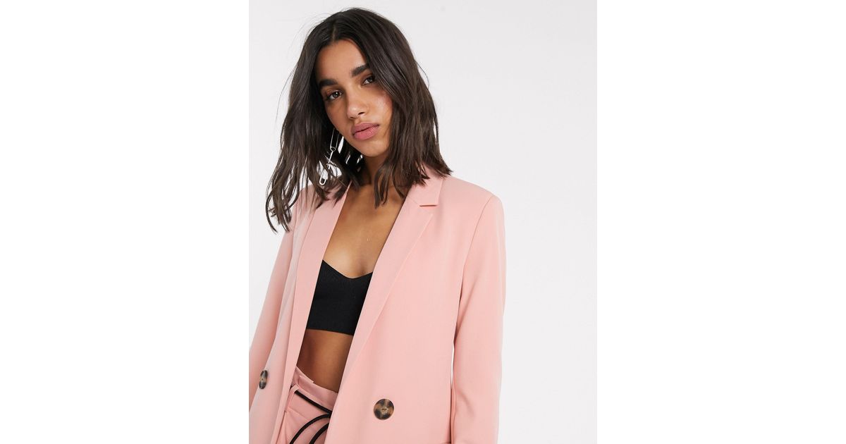 Stradivarius Synthetic Blazer in Pink | Lyst