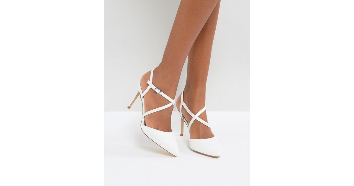 new look white heels