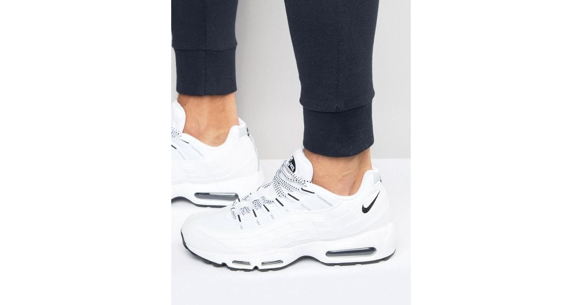 nike air max 95 trainers in white