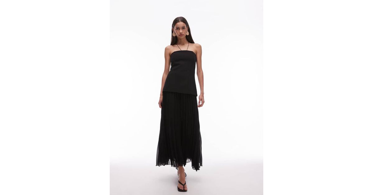 mango pleated chiffon dress Mango - Pleated chiffon dress chocolate