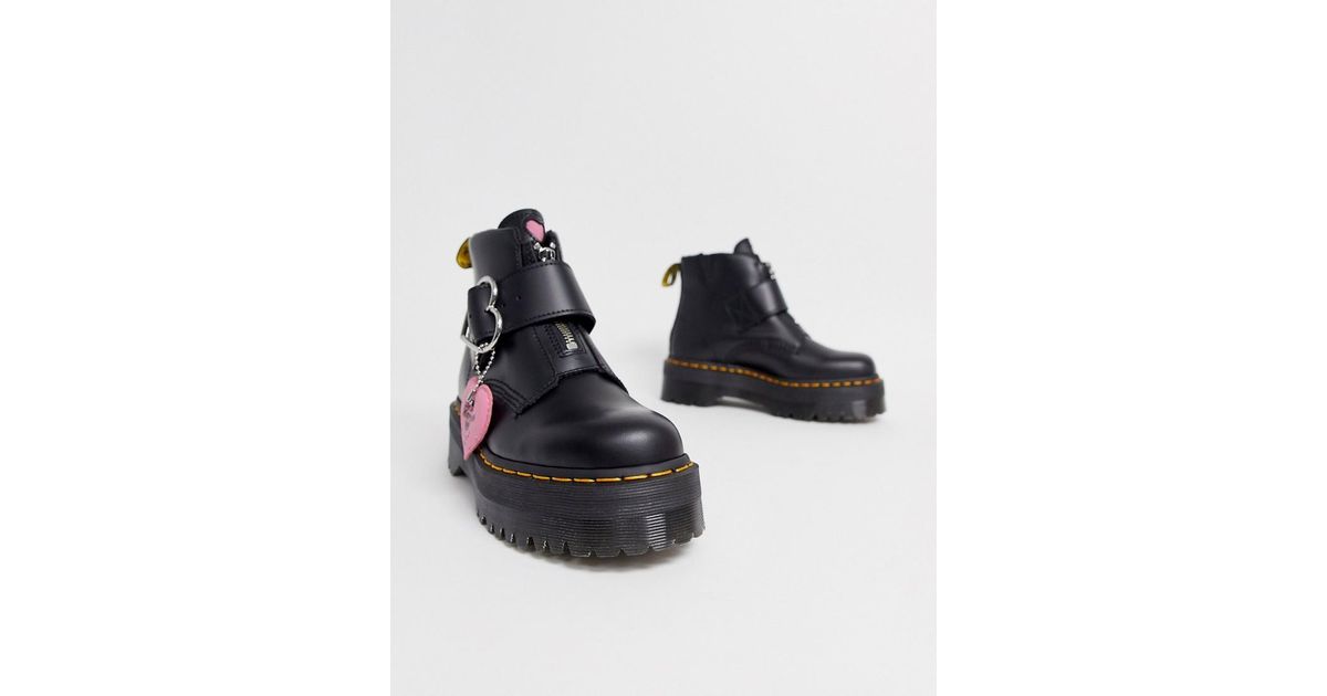 Dr. Martens Leather Dr. Martens X Lazy Oaf Chunky Buckle Boot in Black -  Lyst