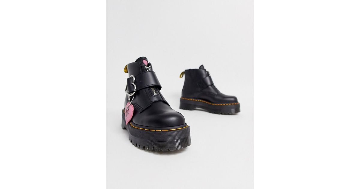 dr martens chunky buckle boots