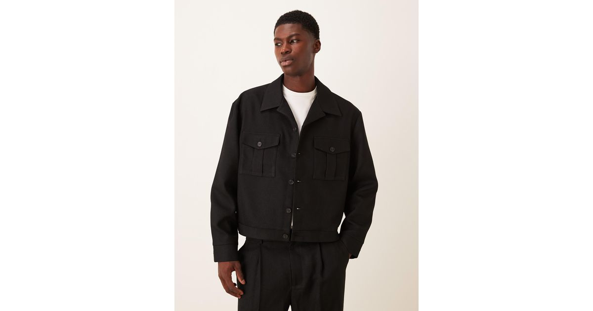 ASOS Smart Shacket in Black for Men | Lyst