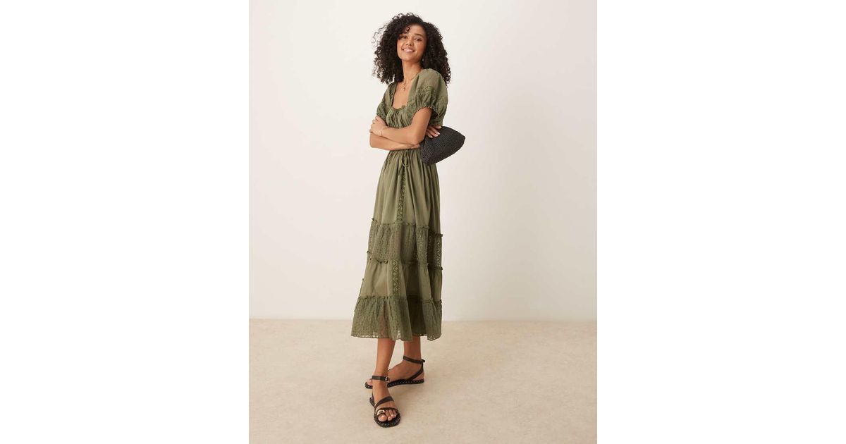 Free People Falling Sun Midi Dress in Natural | Lyst UK Free People Falling Sun Midi Dress in Natural | Lyst UK