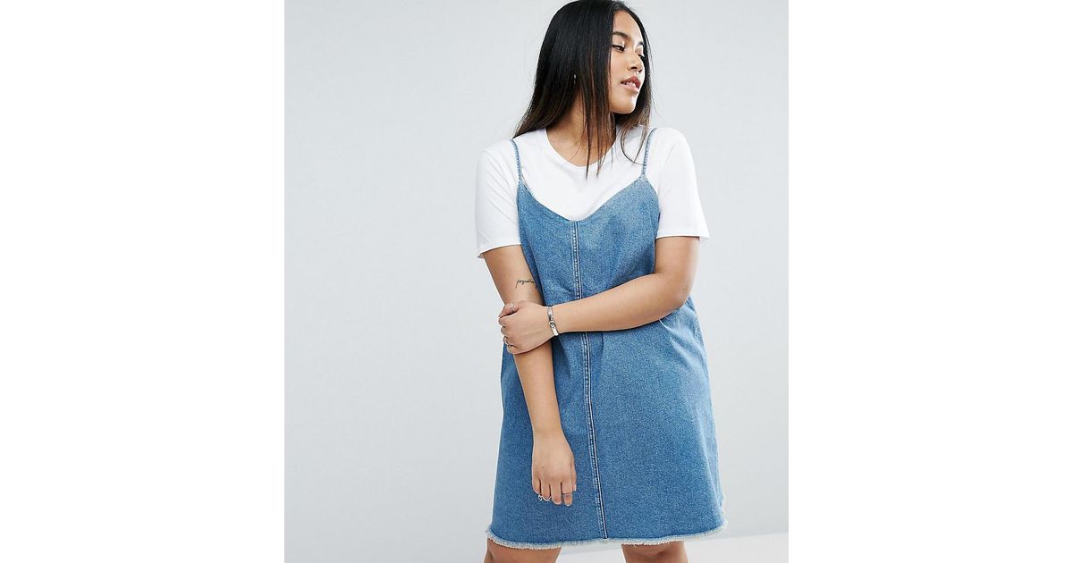 denim slip dress