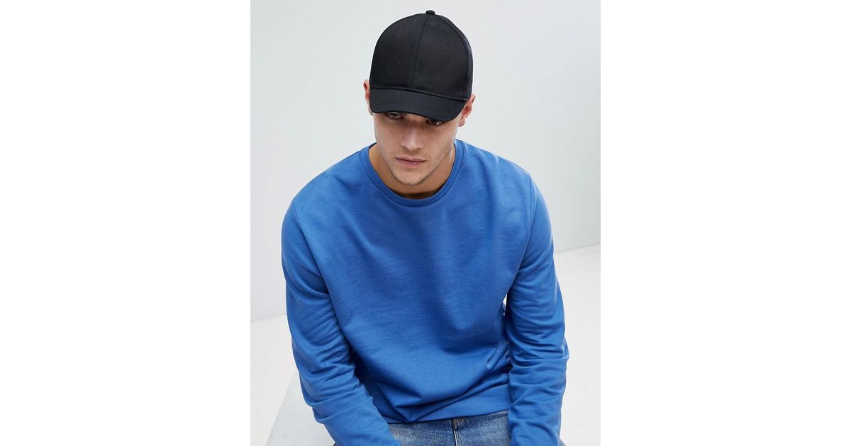 Cotton Baseball Cap With Short Peak 
