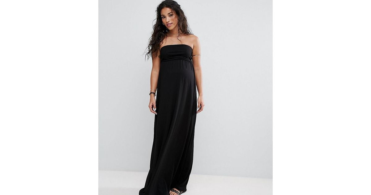 black bandeau beach dress