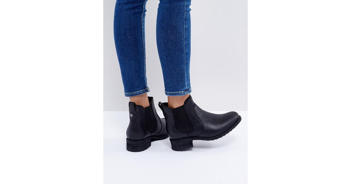 ugg bonham black leather chelsea boots