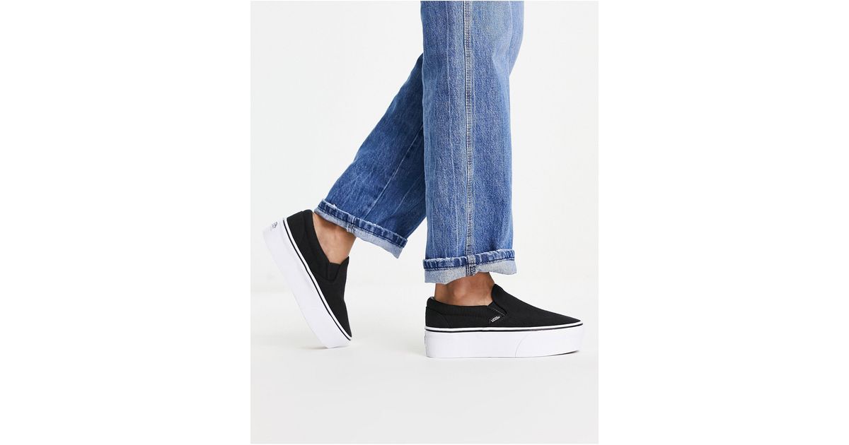 Vans Classic Slipon Stackform Sneakers in Black Lyst Canada
