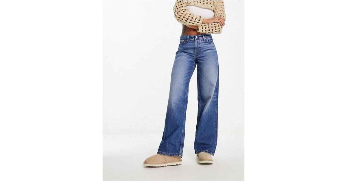 Weekday Ample Low Rise baggy Jeans in Blue | Lyst