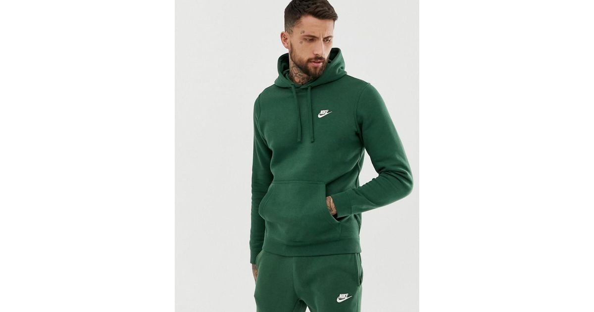 Nike Fleece Sportswear Pullover Hoodie in Green for Men Lyst