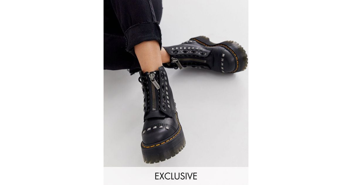 Dr. Martens X Asos Exclusive Studded Sinclair Chunky Boots in Black | Lyst  UK