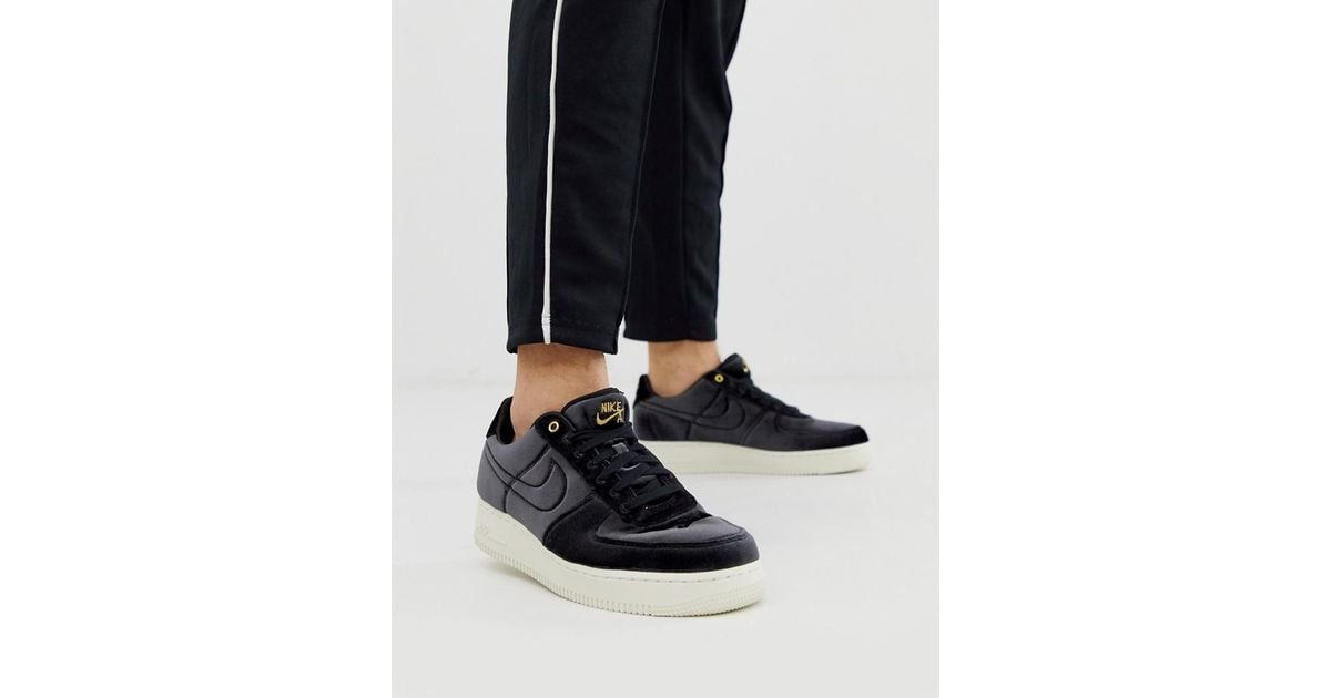 Zapatillas de terciopelo negro Air 1 Nike de de color Negro | Lyst