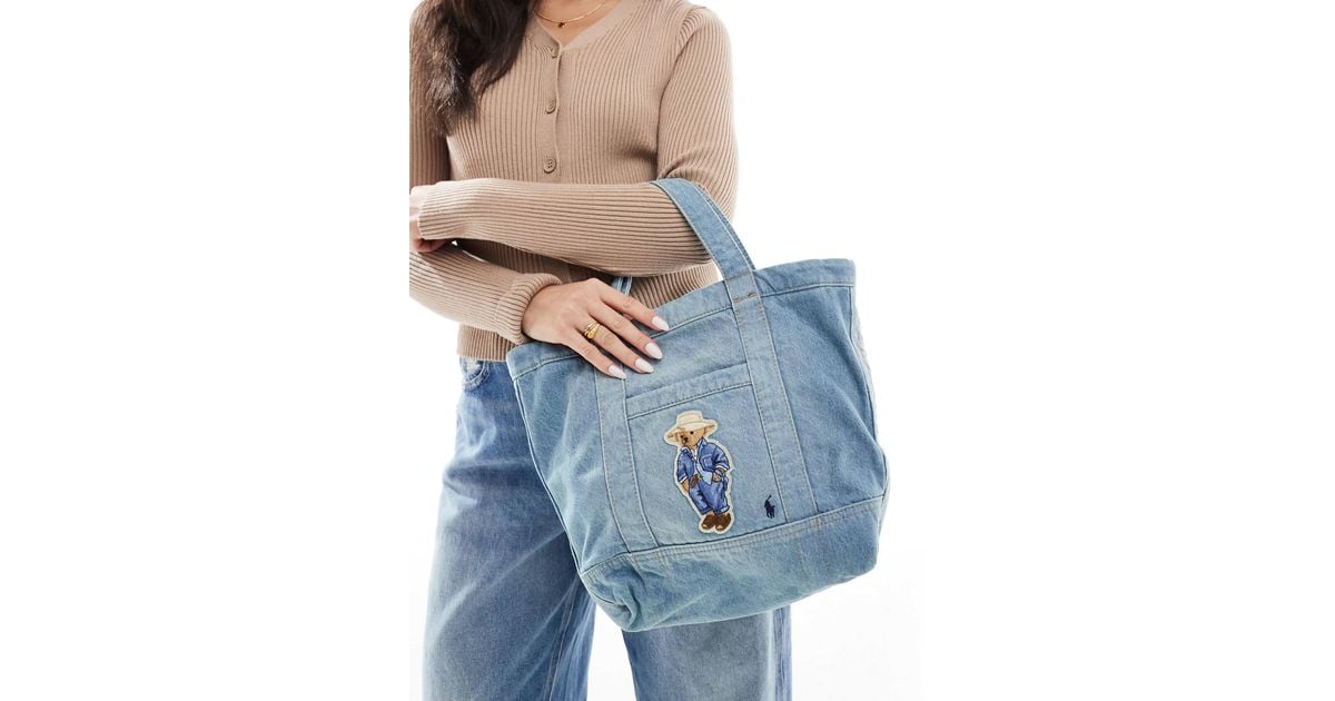 【POLO RALPH LAUREN】◆BEAR DENIM TOTEBAG◆正規品◆ Polo Bear Denim Medium Tote for Women | Ralph Lauren® CL