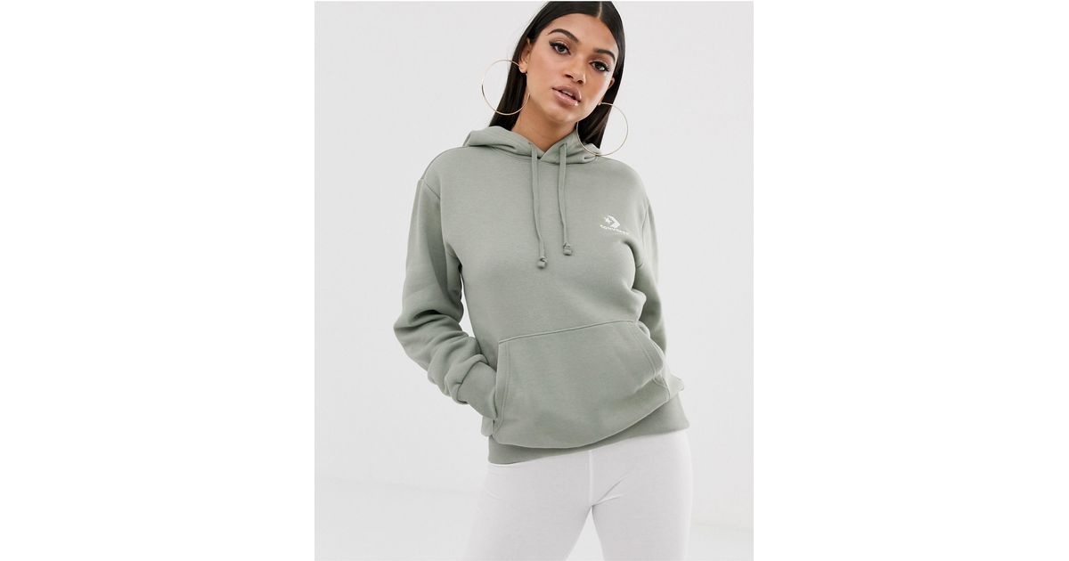 Converse Sage Green Oversized Star Chevron Embroidered Pull Over Hoodie |  Lyst