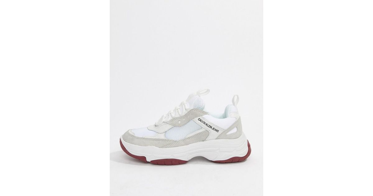 Chunky sneakers de ante y malla en blanco Maya Calvin Klein de Ante de  color Blanco | Lyst