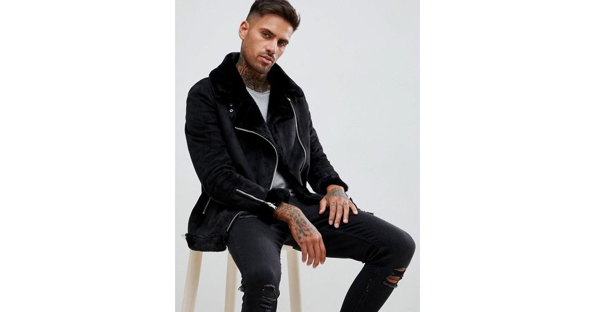 boohooman aviator jacket