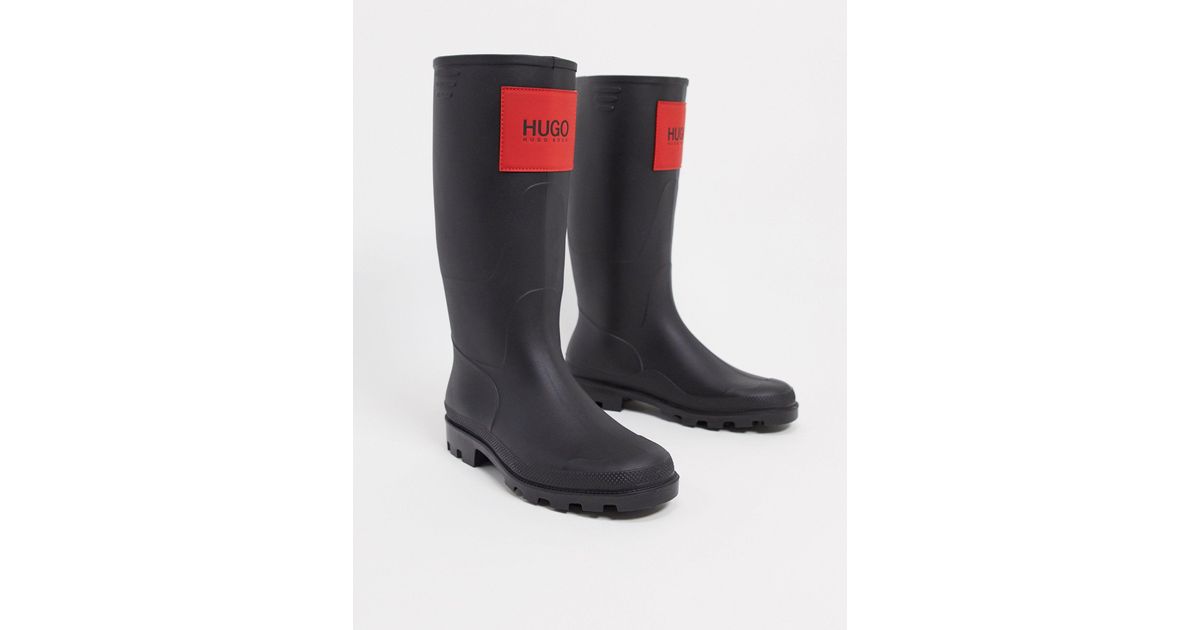 BOSS by HUGO BOSS Hugo - Waterbestendige Regenlaarzen in het Zwart voor  heren - Lyst