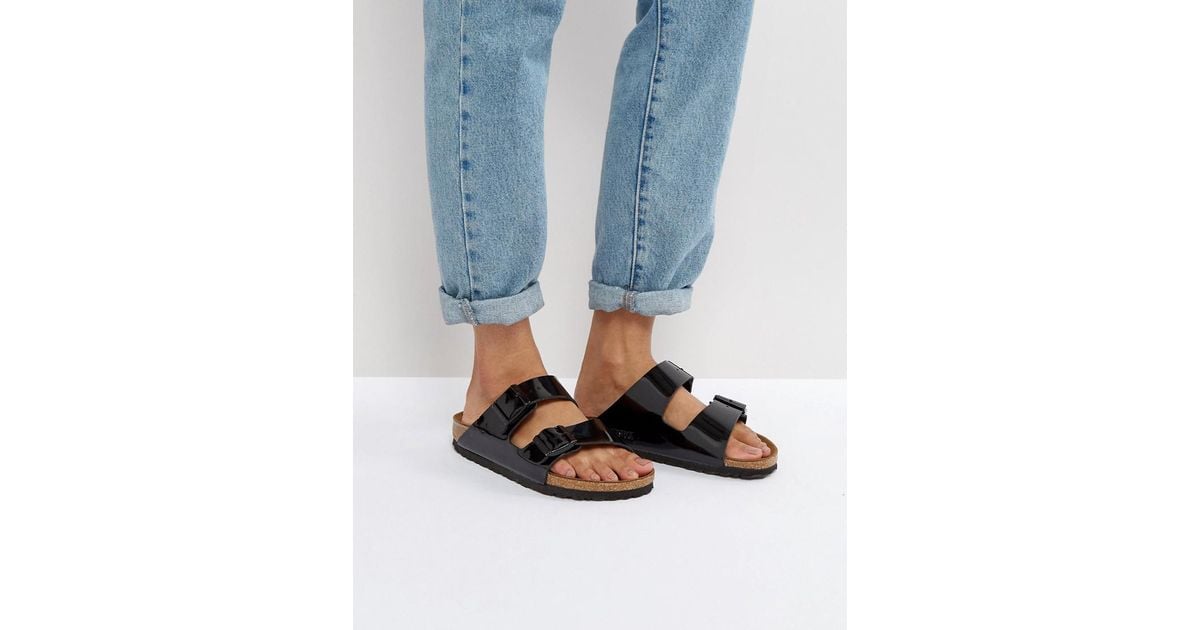 birkenstock arizona black patent