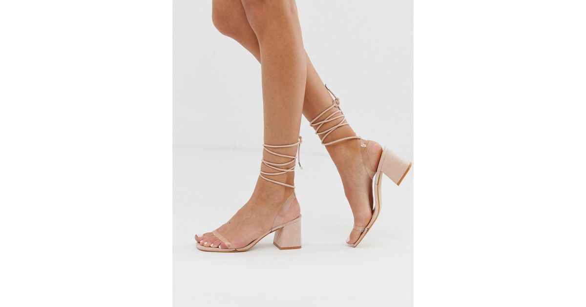 blush sandals mid heel