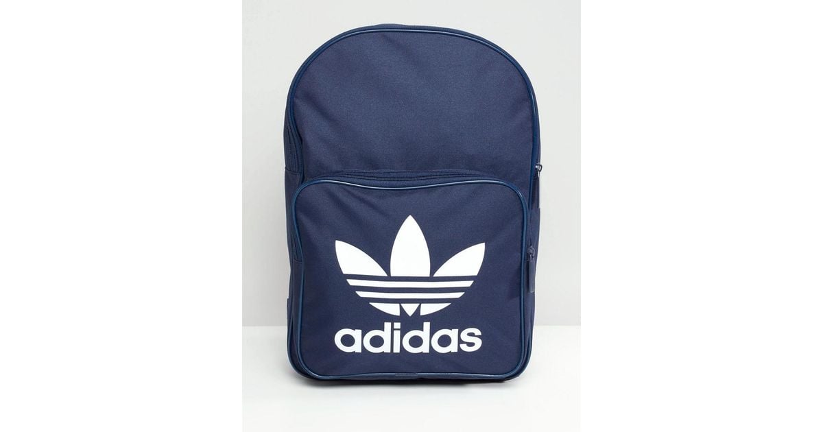 adidas Originals Large Trefoil Logo Backpack In Navy Dj2171 in Blue for Men  - Lyst