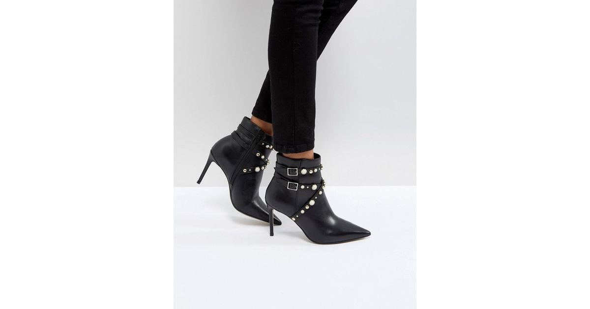 carvela black leather ankle boots