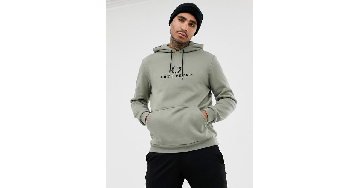 fred perry green hoodie