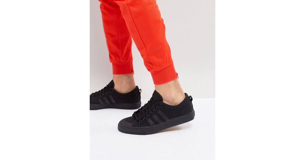 adidas Originals Leather Adidas Originals Nizza Lo Trainers In Black Bz0495  for Men | Lyst UK