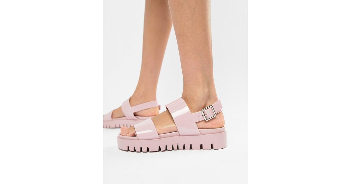 fadey chunky jelly flat sandals