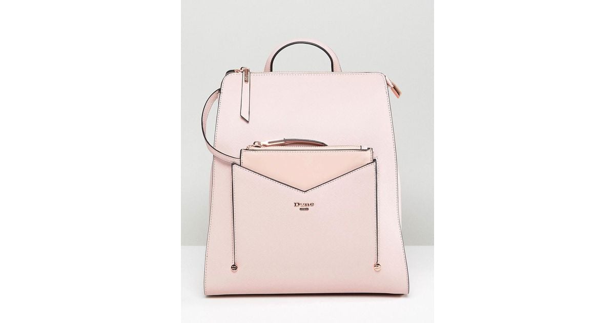 Dune Backpack In Dusty Pink With Detachable Front Purse - Lyst