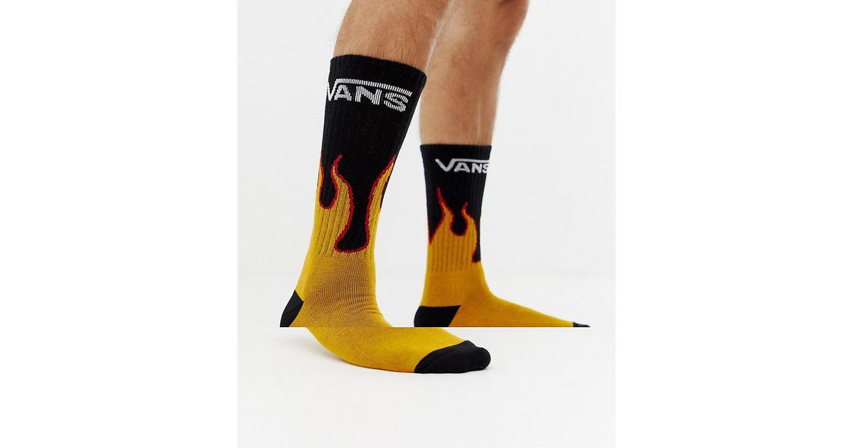 Lot de 1 paires de chaussettes motif flammes Vans pour homme en
