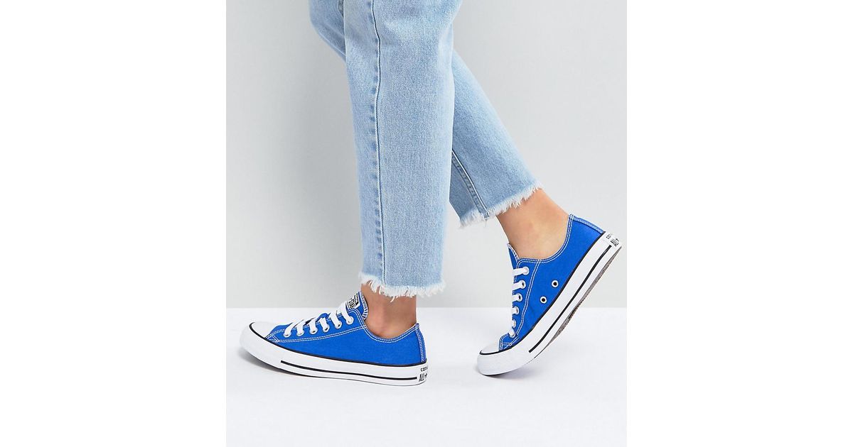 Converse Rubber Chuck Taylor All Star Ox Sneakers In Royal Blue | Lyst