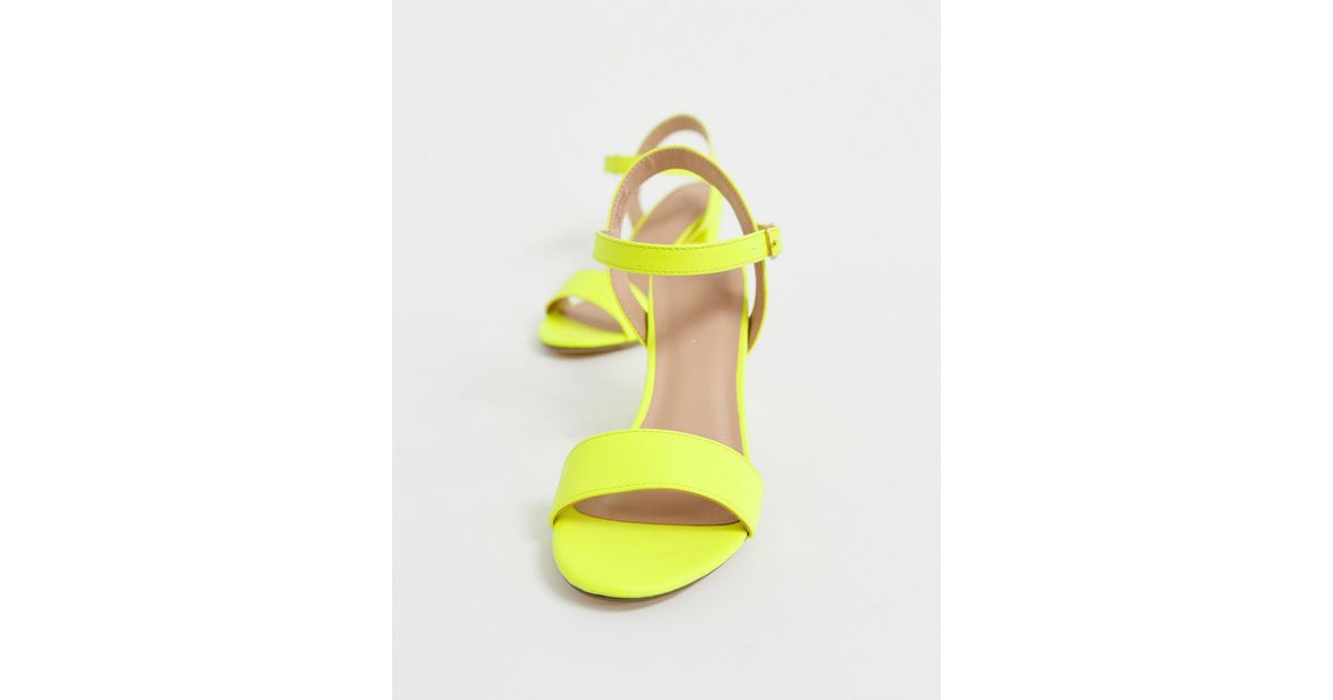 yellow sandals new look